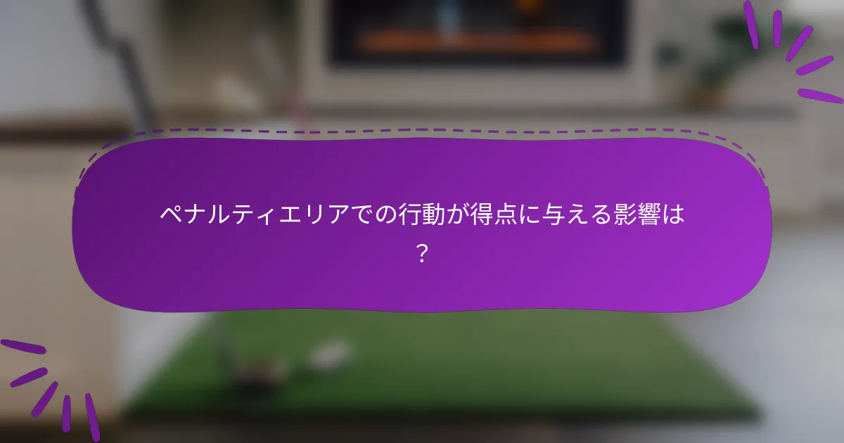 ペナルティエリアでの行動が得点に与える影響は？